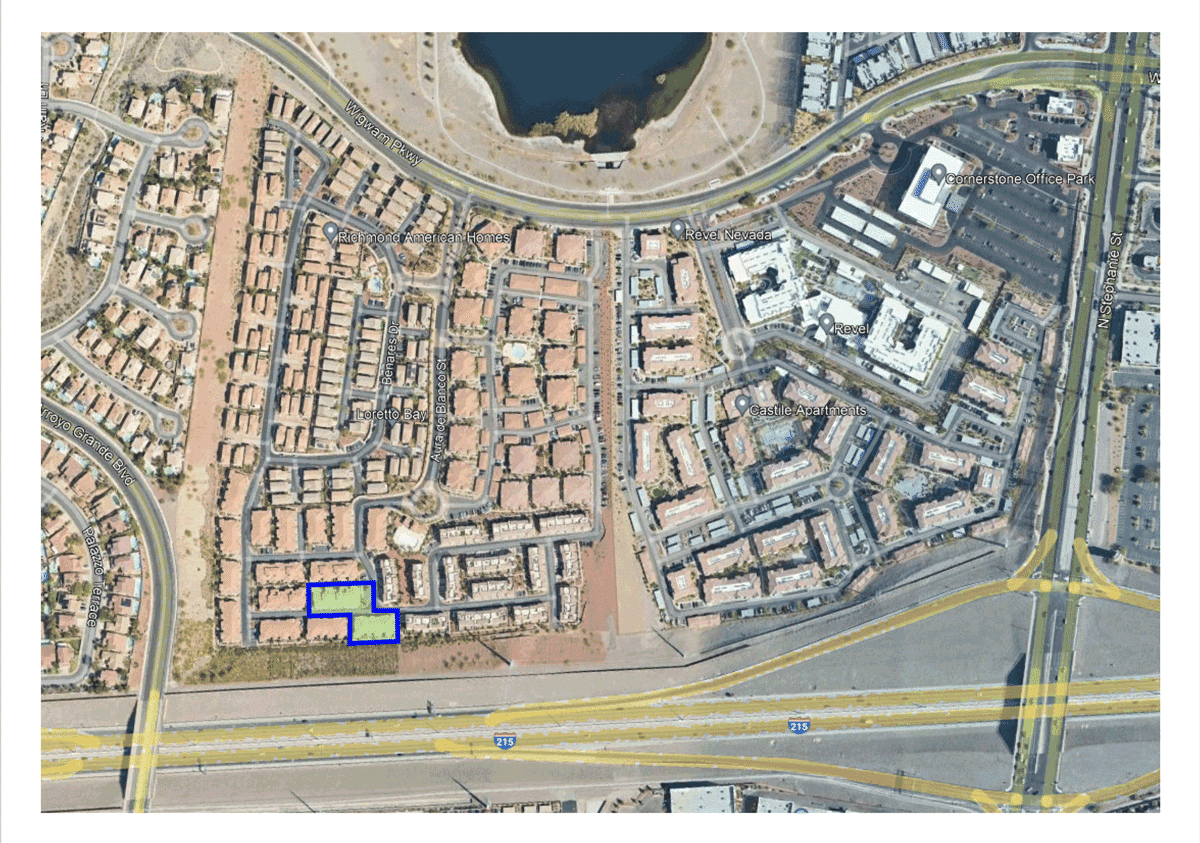 Aerial view of Loretto Bay, focusing on affordable housing and urban planning.