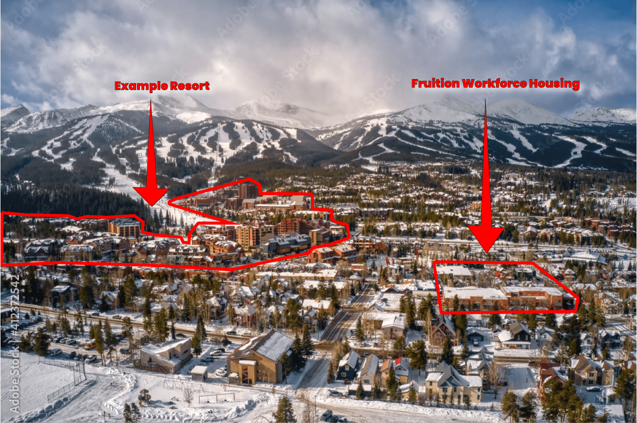 Illustration of workforce housing, highlighting affordable and community-focused living options.