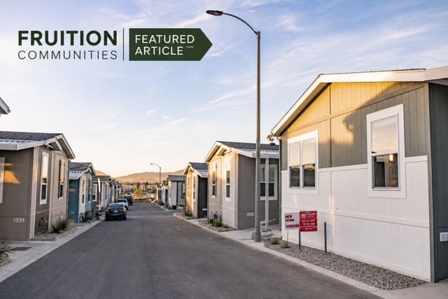 Fruition Riverside manufactured home community in Riverside, California, by Fruition Communities let by Joel Farkas.